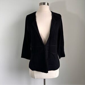 White House Black Market Black Open Cardigan Sweater Size Medium